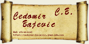 Čedomir Bajević vizit kartica